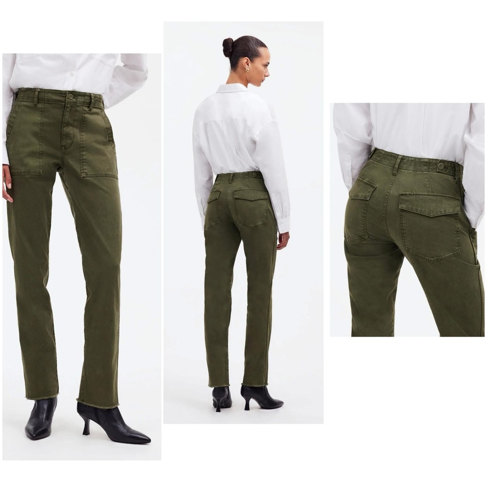 MadewellThe Petite Slim Straight Trouser Pant in Garment Dye